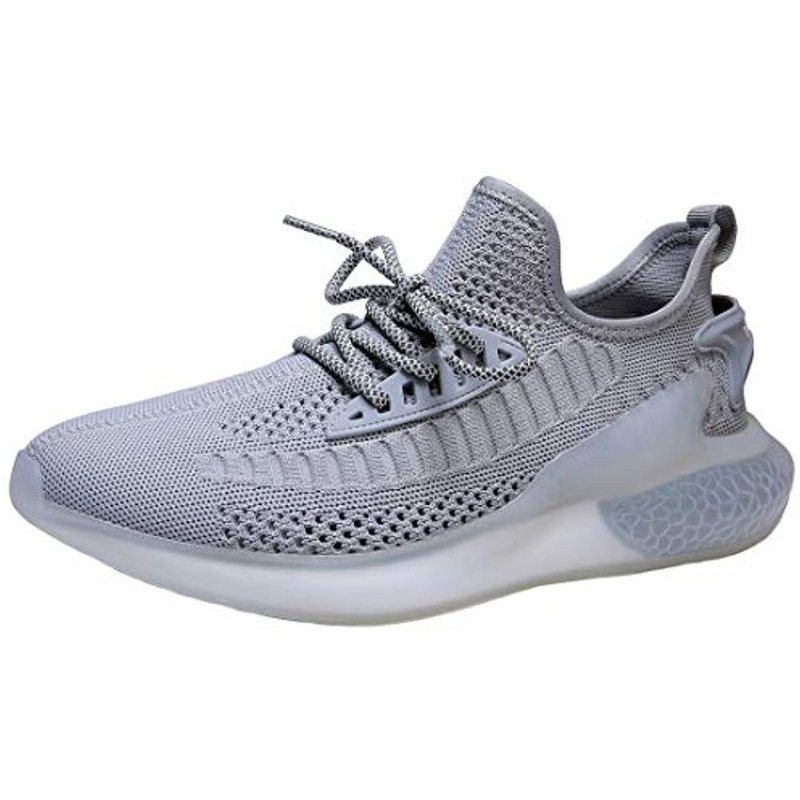 MOERDENG Women's Lightweight Slip On Fashion Sneaker Breathable Athletic Running Walking Shoes Lightgray
